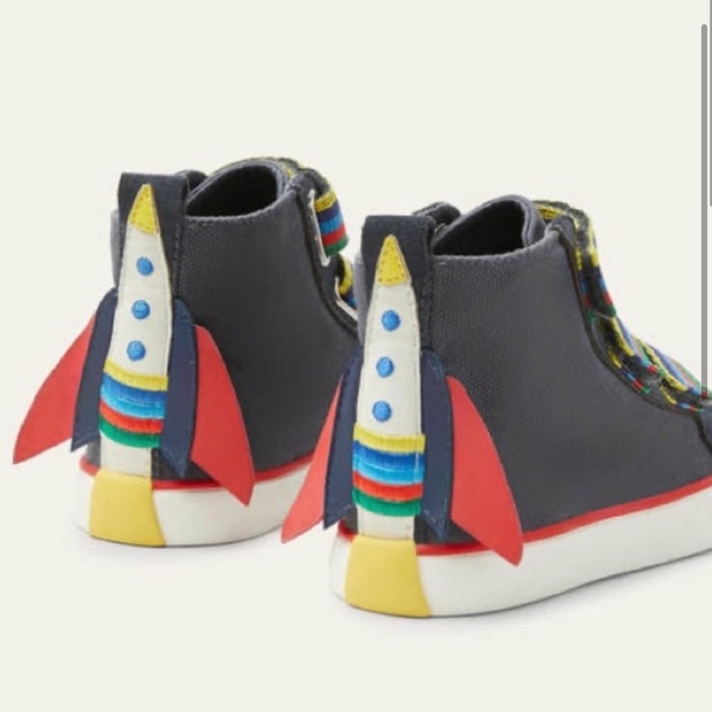 Mini Boden Space rocket high tops size 3 kids aka 32 European - Picture 2 of 12